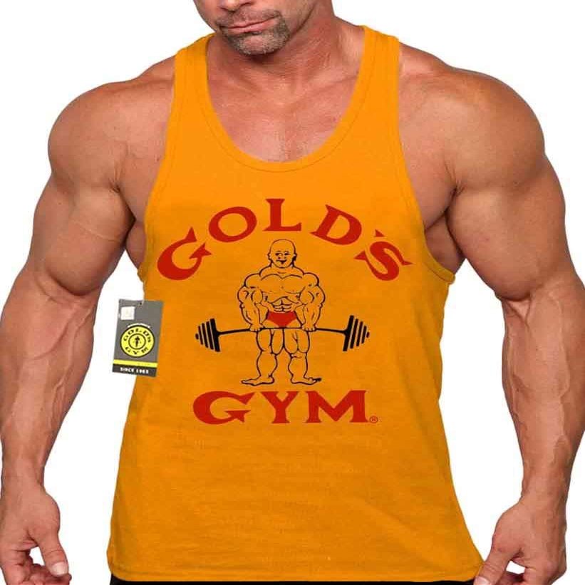 Gold's Gym Tank Top - Official Licensed - TT-2 (S, Gold)