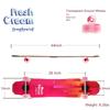 WHOME Pro Design 44 Inch Longboard Skateboard Complete - Dancing Free Style Slide Cruiser - Fresh Cream Longboards for Adult Kid & Beginner view 3