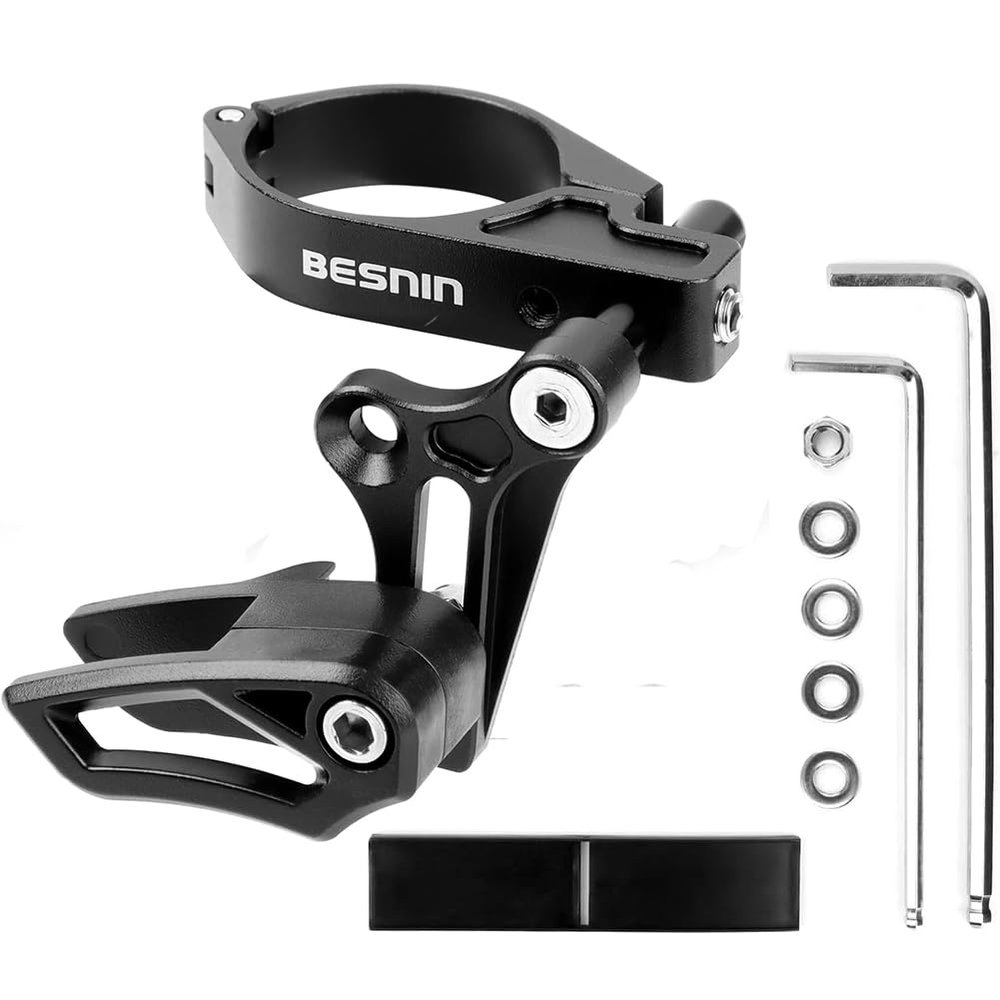 BESNIN Chain Guide Mountain Bike Chain Guide Bike MTB Chain Guide Bash Guard Bicycle Chain Protector 7075 Aluminium Alloy+ABS Plastic