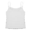 Moily Girls Sequins Adjustable Spaghetti Straps Tank Top Cami Shirts Dancewear for Jazz Hip Hop White 6 view 4