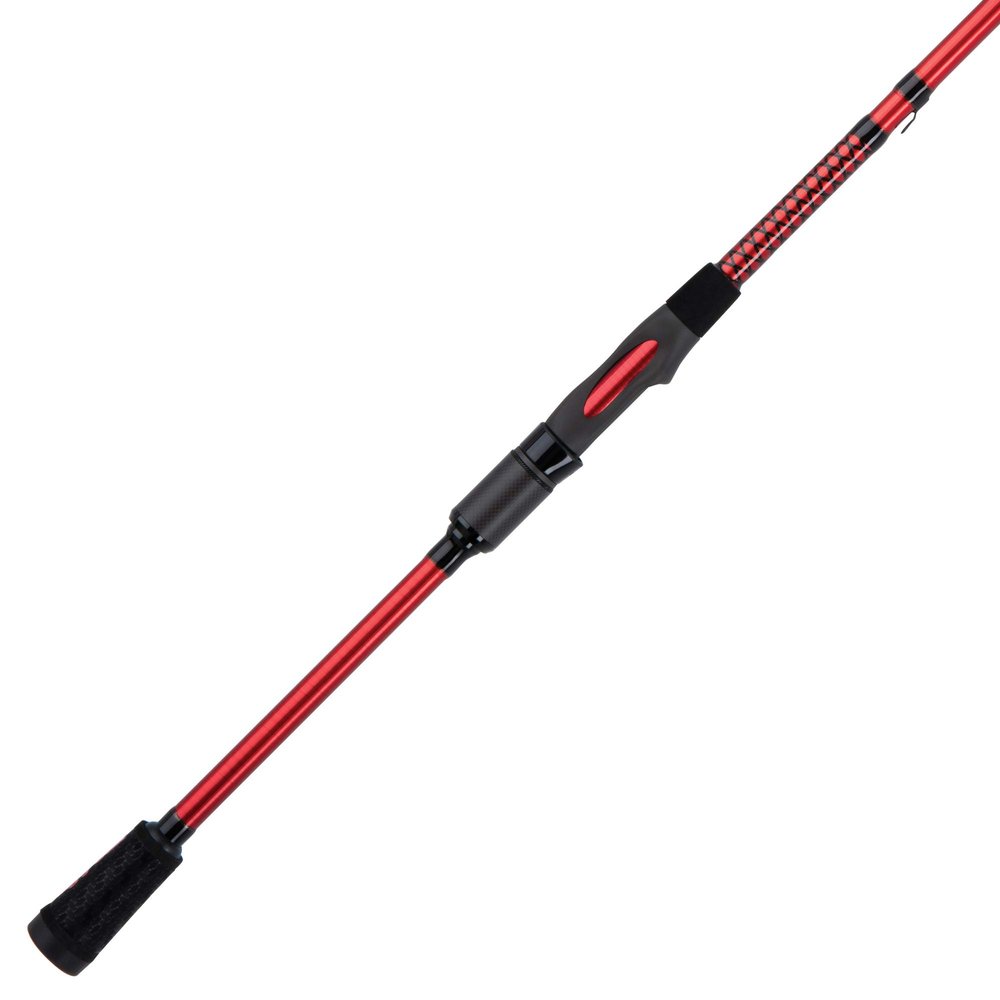 Ugly Stik 7 Carbon Spinning Rod, One-Piece, 6-12lb Line Rating, Medium Power, Fast Action, 3/16-5/8 oz. Lure Rating, Red/Black