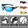 NatoGears Polarized Sports Sunglasses Shatter Resistant Cycling Glasses for Men-Women UV Protection Glasses for Outdoors Activities (Purple-Gold&Blue) view 2