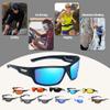 NatoGears Polarized Sports Sunglasses Shatter Resistant Cycling Glasses for Men-Women UV Protection Glasses for Outdoors Activities (Purple-Gold&Blue) view 4