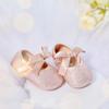 Felix & Flora Infant Baby Girls Shoes Soft Rubber Sole Princess Dress Shoes Baby Walking Shoes(Infant/Toddler)(18-24 Months Infant,Glitter Pink) view 4