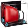 Better Display Cases Acrylic Catchers Glove Display Case with Mirror Case, Light Blue Risers , Wall Mount and Clear Base (A011/V16) view 1