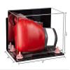 Better Display Cases Acrylic Catchers Glove Display Case with Mirror Case, Pink Risers , Wall Mount and Clear Base (A011/V16) view 2