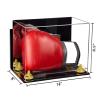 Better Display Cases Acrylic Catchers Glove Display Case with Mirror Case, Yellow Risers , Wall Mount and Clear Base (A011/V16) view 2