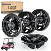 10L0L Golf Cart Wheel Covers Hub Caps for EZGO, Club Car, Yamaha - 8 Inch Snap-on Installation, Black, Set of 4 view 1