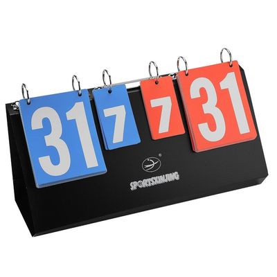 VGEBY1 Scoreboard, 4-Digit Sports Scoreboard Portable Table Top Sports Scoreboard for Volleyball Basketball Table Tennis
