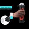 VGEBY1 Sports Water Bottle, 650ml Water Bottle Portable Water Bottle with Holder for Cycling Mountaineering Hiking (Black Plus red) view 2