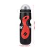 VGEBY1 Sports Water Bottle, 650ml Water Bottle Portable Water Bottle with Holder for Cycling Mountaineering Hiking (Black Plus red) view 4