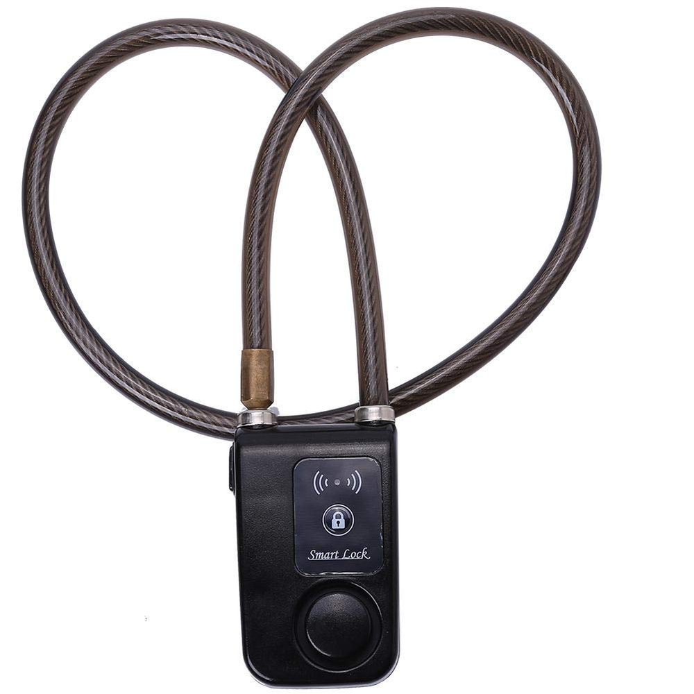 Bike Smart Lock, Waterproof Heavy Duty Bicycle Chain Lock APP Control Bluetooth Smart Wireless High Security Anti Theft Alarm Chain Lock with 105dB Alarm for Bikes Motorcycle Gates (Black)