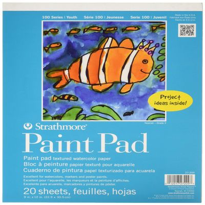 Premium 2-Pack 27-209 100 Series Youth Paint Pad, 9"x12" Tape Bound, 20 Sheets