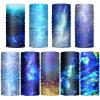 VCZUIUC Headwear Bandana Head Wrap Face Scarf Mask Neck Warmer Balaclava for Sports (One Size, 9PCS Blue) view 2