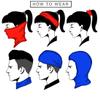 VCZUIUC Headwear Bandana Head Wrap Face Scarf Mask Neck Warmer Balaclava for Sports (One Size, 9PCS Blue) view 3
