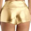 vastwit Womens Shiny Metallic High Waisted Booty Shorts Hot Pants Festival Rave Dance Bottoms Clubwear Gold Large view 4