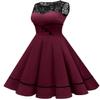 Bbonlinedress Women Wedding Guest 1950s Dresses Red Vintage Cocktail Retro Rockabilly Teens Tea Party Valentine Holiday Burgundy XL view 4
