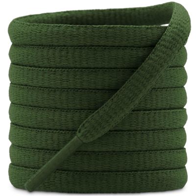DELELE 2 Pair Oval Shoes laces Half Round 1/4" Athletic Shoelaces Shoe Strings Army Green 63 inch