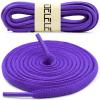 DELELE 2 Pair Oval Shoes laces Half Round 1/4" Athletic Shoelaces Shoe Strings Purple 55 inch view 2