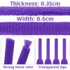 DELELE 2 Pair Oval Shoes laces Half Round 1/4" Athletic Shoelaces Shoe Strings Purple 55 inch view 3