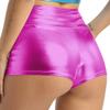 vastwit Womens Shiny Metallic High Waisted Booty Shorts Hot Pants Festival Rave Dance Bottoms Clubwear Rose Large view 2