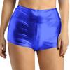vastwit Womens Shiny Metallic High Waisted Booty Shorts Hot Pants Festival Rave Dance Bottoms Clubwear Blue X-Large view 1