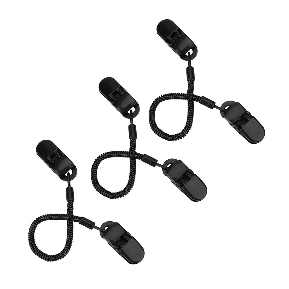Aosiyp Hat Clip for Sailing,3pcs Black Retainer Hat Clip for Fishing Apparel Keeper Holder and Coiled Cord
