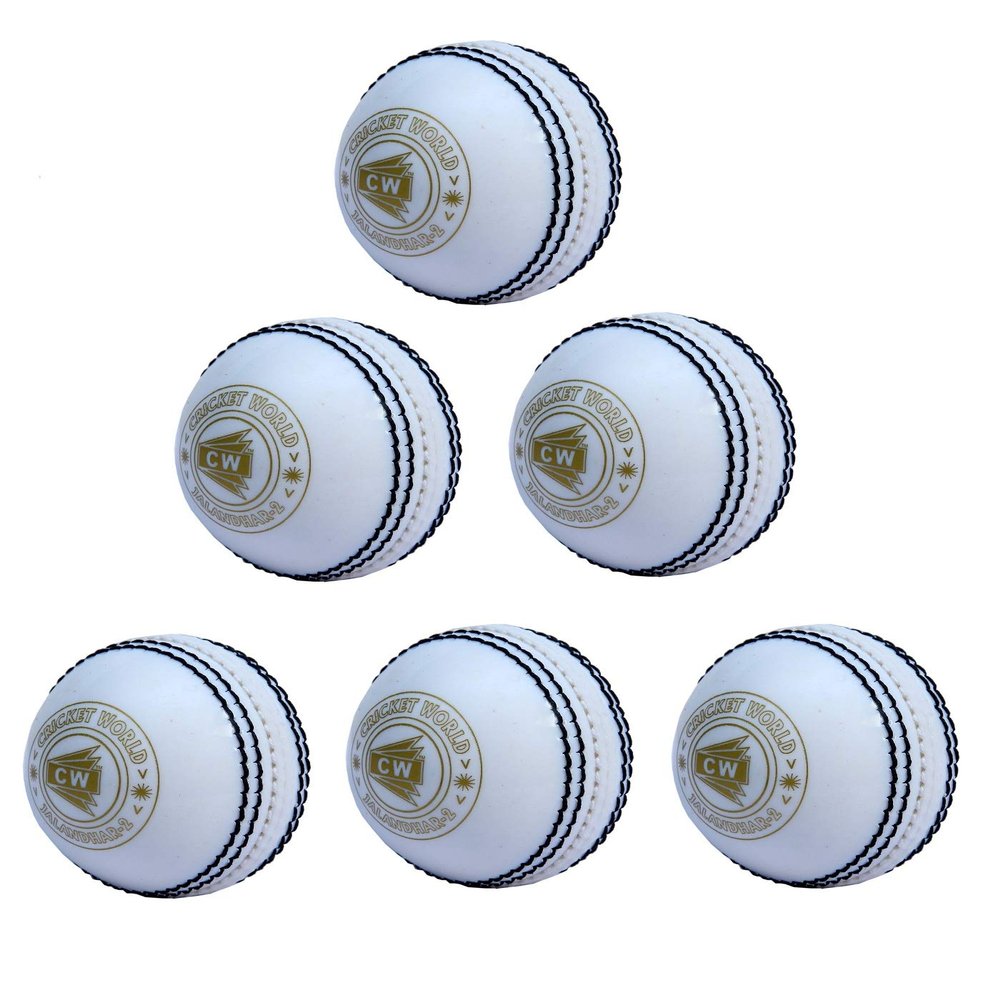 CW 6pcs Spin White Cricket Practice Balls Soft Synthetic Garden Cricket Play Ball