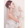 bluederst Wedding Veil Cathedral Length Flower Edge Appliques 150cm Long Bridal Veil view 3