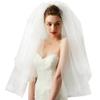 bluederst Tulle Bridal Veil Short Wedding Veil with Comb for Women Bride Fairy Marriage Accessory view 1
