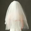 bluederst Tulle Bridal Veil Short Wedding Veil with Comb for Women Bride Fairy Marriage Accessory view 3