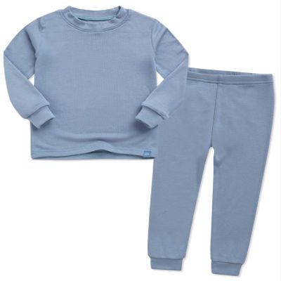 VAENAIT BABY Kids Long Sleeve Modal Sleepwear Pajamas 2pcs Set Modal Powderblue L