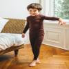 Vaenait Kids Toddler Long Sleeve Modal Sleepwear Pajamas 2pcs Set Modal Darkbrown S view 2