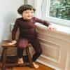 Vaenait Kids Toddler Long Sleeve Modal Sleepwear Pajamas 2pcs Set Modal Darkbrown S view 3