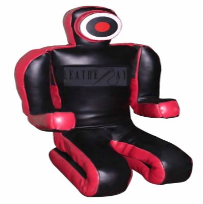 LEATHERAY MMA Jiu Jitsu Grappling Dummy Judo Punching Bag,Brazilian Jiu Jitsu Dummy,Wrestling Grappling BJJ Dummy Black Canvas-70 inches-Unfilled
