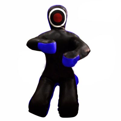 LEATHERAY MMA Jiu Jitsu Grappling Dummy Judo Punching Bag,Brazilian Jiu Jitsu Dummy,Wrestling Grappling BJJ Dummy Black Canvas-70 inches-Unfilled
