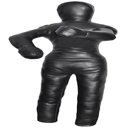LEATHERAY MMA Jiu Jitsu Grappling Dummy Judo Punching Bag,Brazilian Jiu Jitsu Dummy,Wrestling Grappling BJJ Dummy Black Canvas- 59 inches-Unfilled