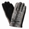 BARRINGTON Womens Black Faux Python Snake Skin Print Texting & Tech Touchscreen Gloves