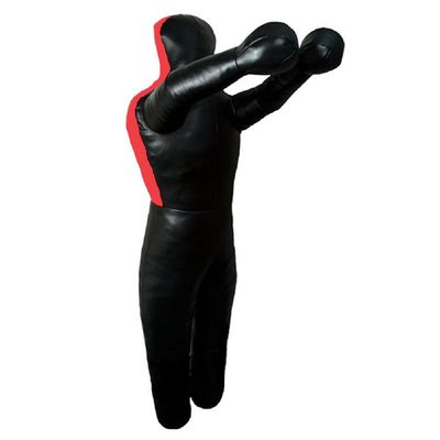 LEATHERAY MMA Jiu Jitsu Grappling Dummy Judo Punching Bag,Brazilian Jiu Jitsu Dummy,Wrestling Grappling BJJ Dummy Black Canvas-70 inches-Unfilled