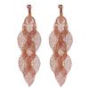 Grace Jun Handmade Multi-layer Dangle Drop Earrings and Clip on Earrings No Pierced for Women (19Rose gold Clip-on)