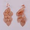Grace Jun Handmade Multi-layer Dangle Drop Earrings and Clip on Earrings No Pierced for Women (19Rose gold Clip-on) view 3
