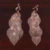 Grace Jun Handmade Multi-layer Dangle Drop Earrings and Clip on Earrings No Pierced for Women (19Rose gold Clip-on) view 4