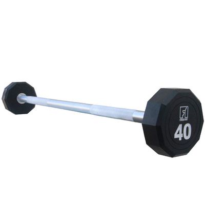 Fitness First 10-Sided Fixed Urethane Encased Straight Barbell 20-120 lbs