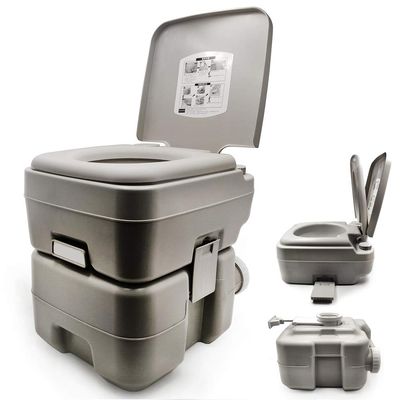 HongK- Outdoor/Indoor 20L 5 Gallon Portable Toilet Flush Travel Camping Potty Commode