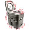 HongK- Outdoor/Indoor 20L 5 Gallon Portable Toilet Flush Travel Camping Potty Commode view 3