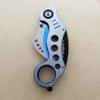 Falcon Claw Thumb Hole Opening Karambit Folding Pocket Knife 7.75 EDC Knife with 440 Stainless Steel Blade, Ring Handle & Pocket Clip, Camping & Everyday Utility Use view 3