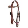Showman Rainbow Tie Dye Headstall & Breast Collar Set w/Fringe view 2