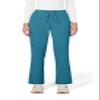 KOI Basics Women's Holly Cargo Scrub Pants, 8 Pockets, Drawstring Waist Teal Medium view 1