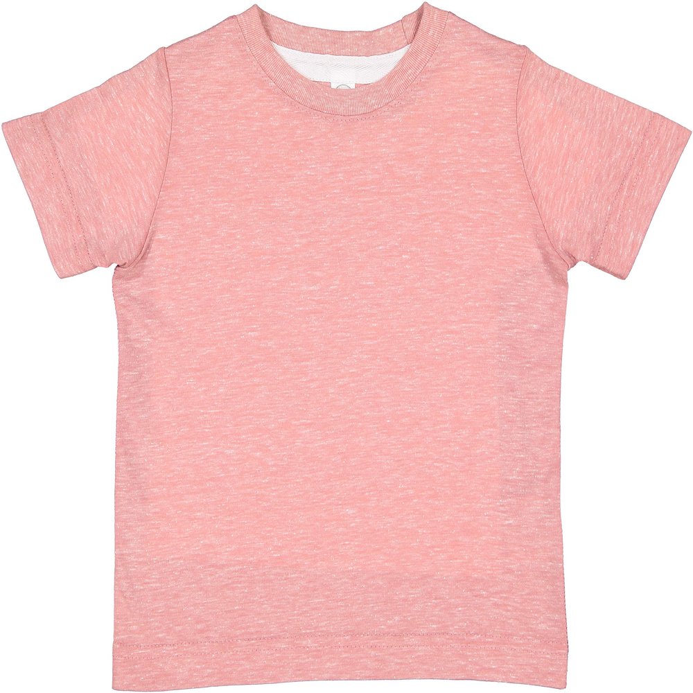 RABBIT SKINS Toddler Harborside Mlange Short Sleeve Jersey Tee, Mauvelous Melange, 5/6