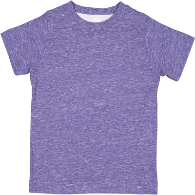 RABBIT SKINS Toddler Harborside Mlange Short Sleeve Jersey Tee, Purple Melange, 2T